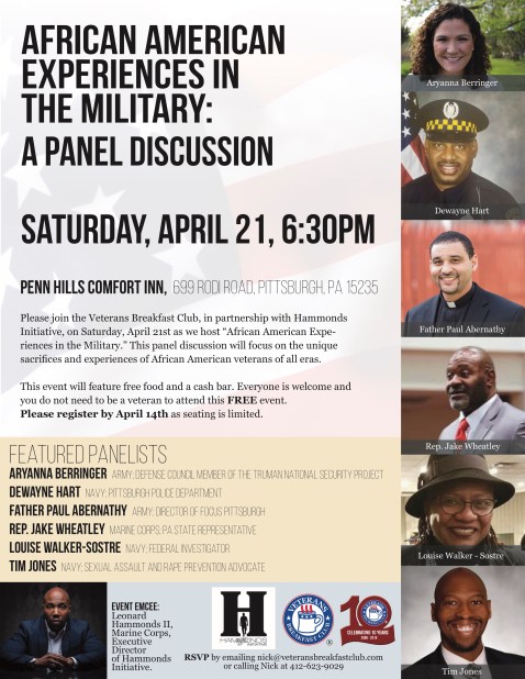 Latest VBC African American Panel Discussion Flyer